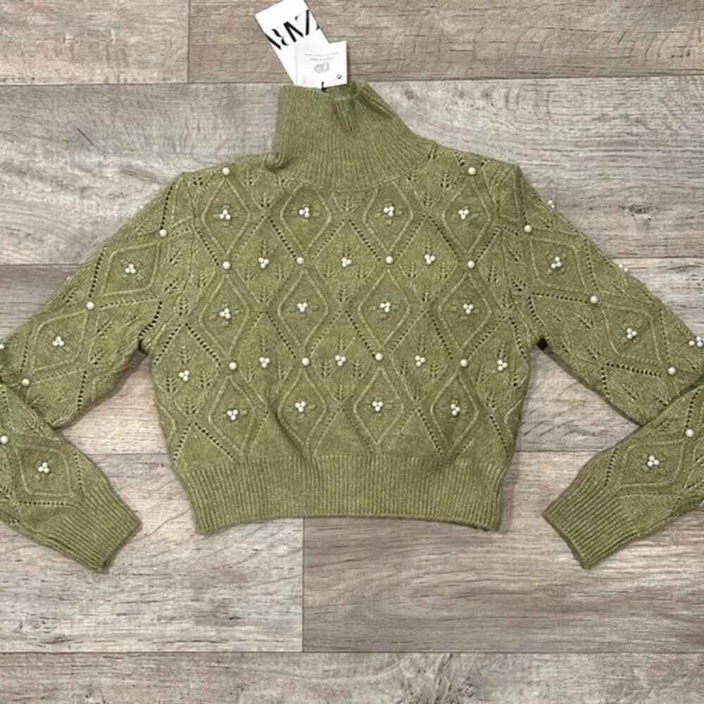 ZARA BLOGGER FAVE!!! Wool Cropped Turtleneck Sweater NWT - Picture 15 of 16